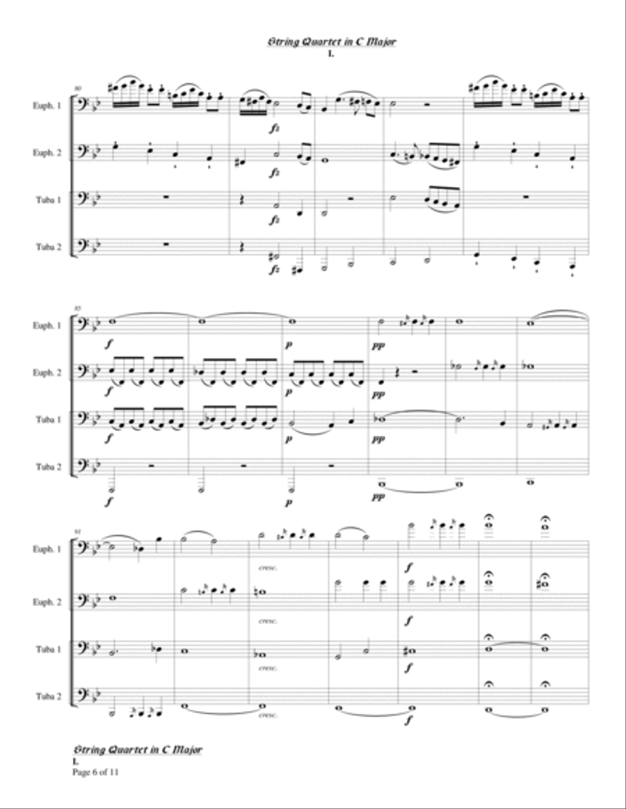 String Quartet in C Major, Op. 33, No. 3 Chamber Music scores gallery preview page 6