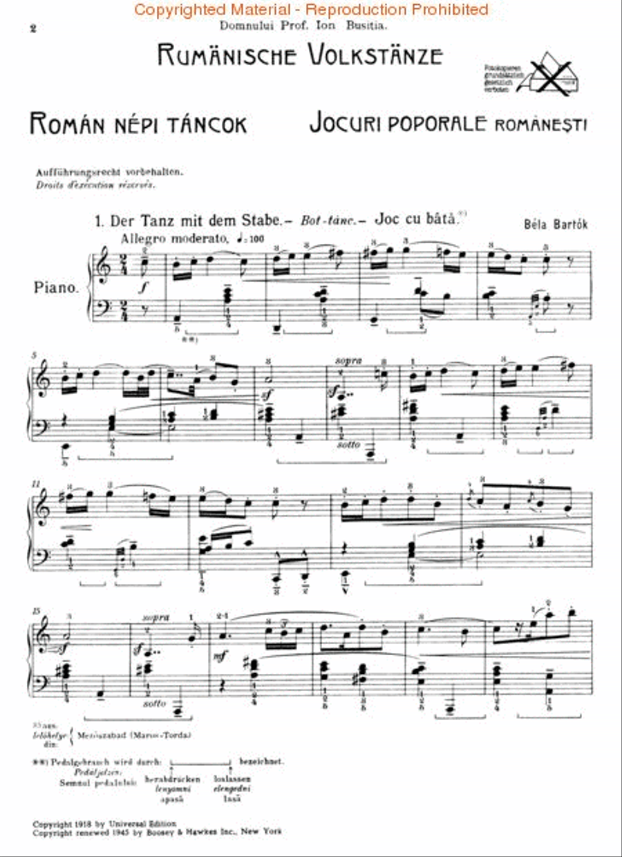 Roumanian Folk Dances Roumanian Folk Dances Piano Solo scores gallery preview page 2