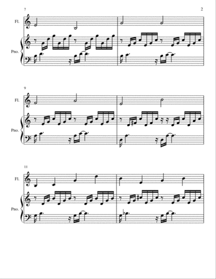 Prelude in C Woodwind Duet scores gallery preview page 2