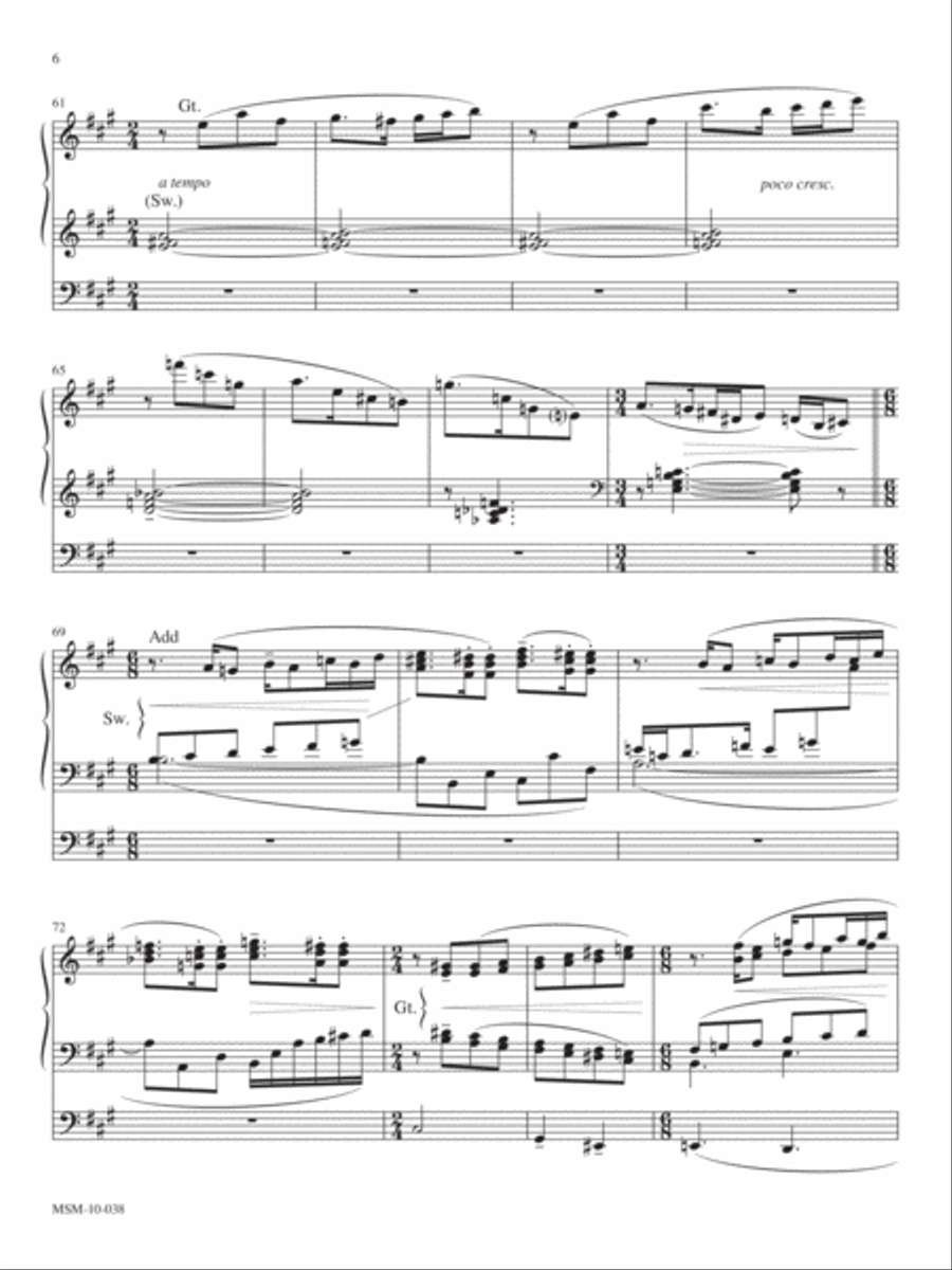 Third Sonata for Organ Organ Solo scores gallery preview page 6
