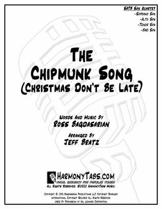 Book cover for The Chipmunk Song