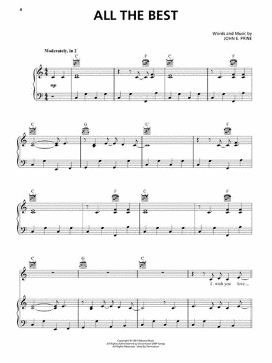 The John Prine Sheet Music Collection Piano, Vocal, Guitar scores gallery preview page 5