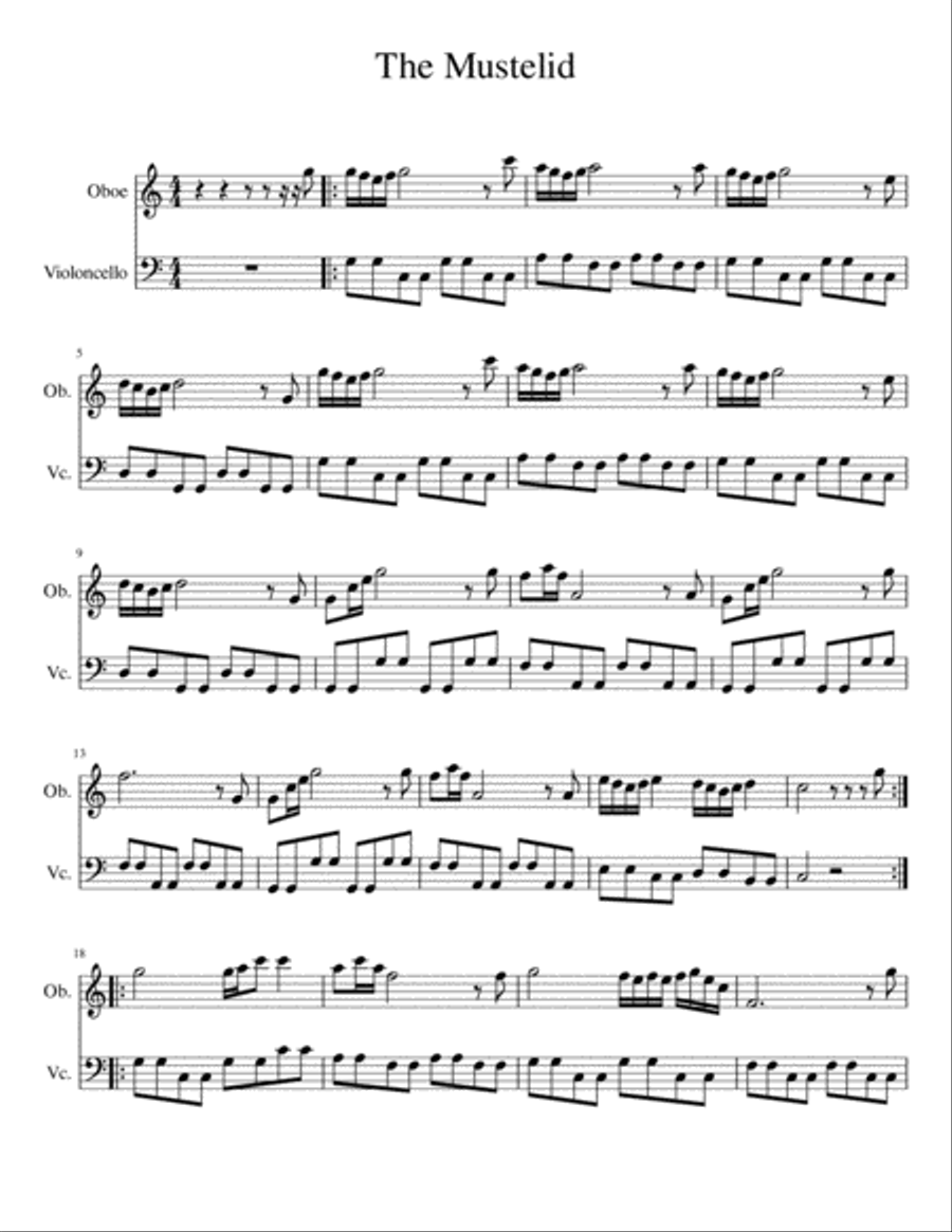The Mustelid Small Ensemble scores gallery preview page 1
