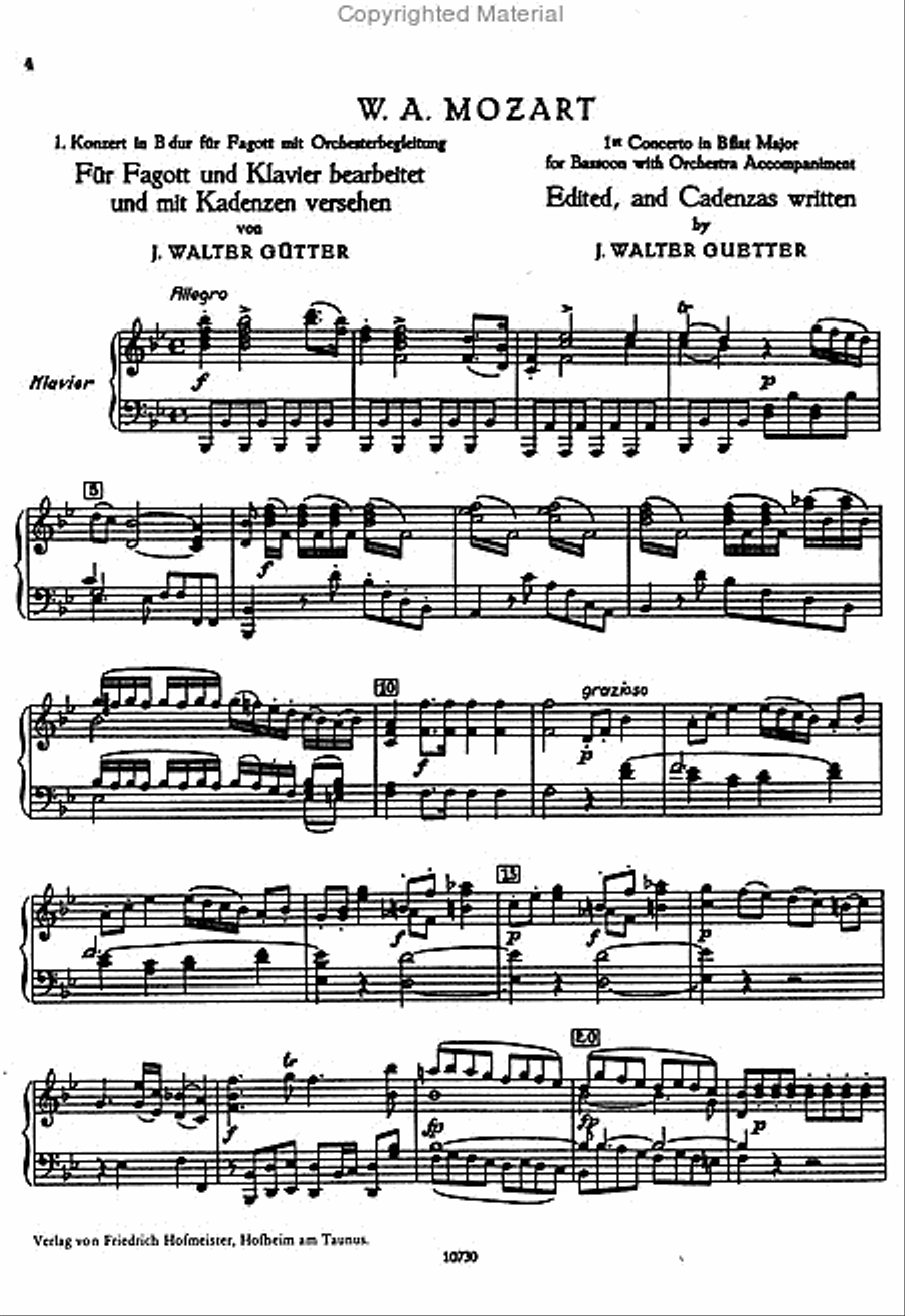 Konzert B-Dur für Fagott und Orchester, KV 191 / KlA Orchestra scores gallery preview page 2