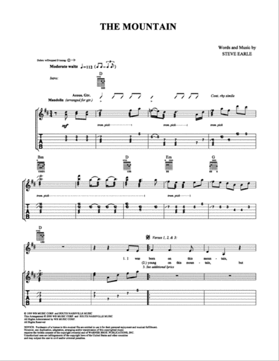 The Mountain Electric Guitar scores gallery preview page 1