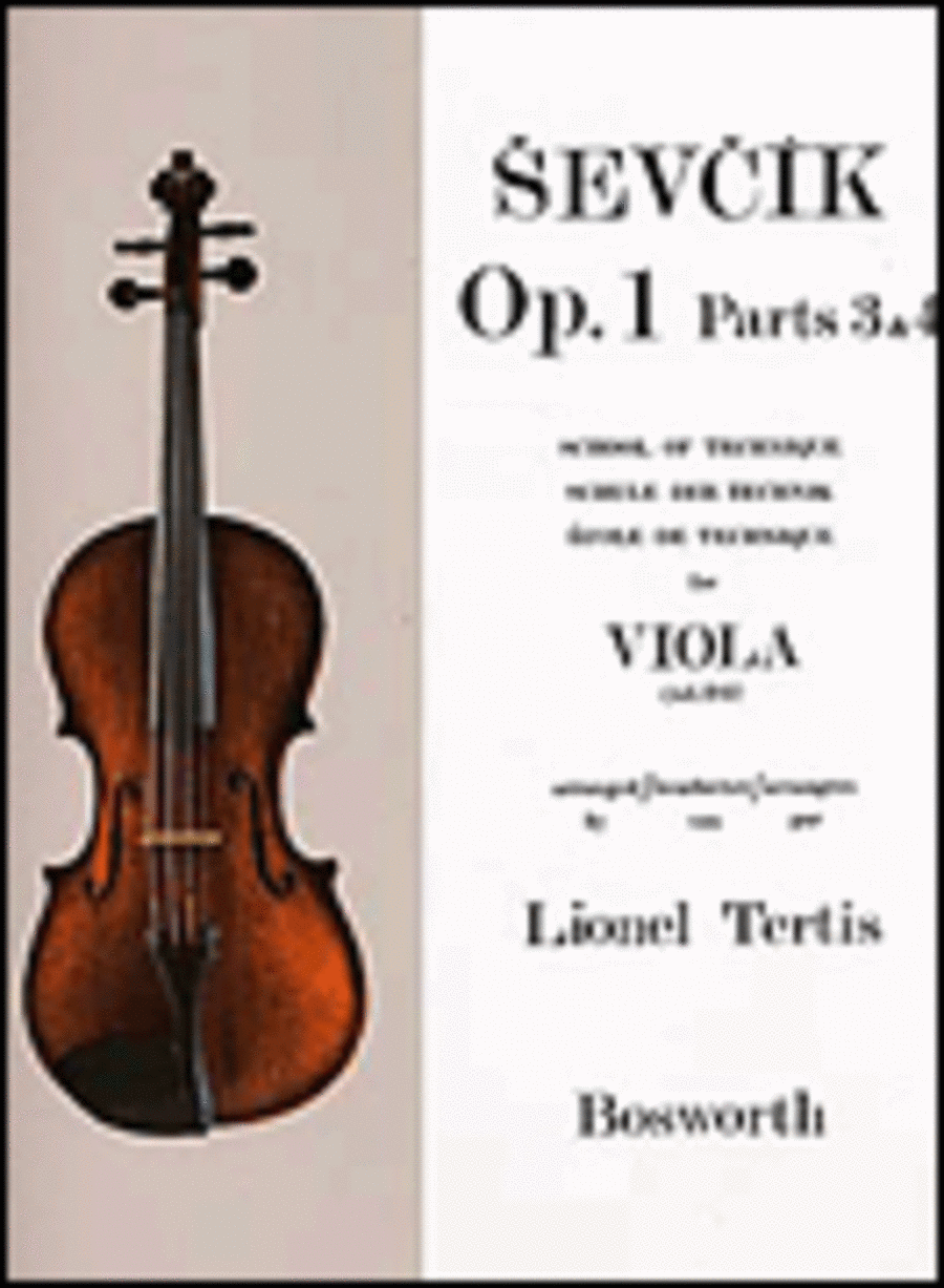 School of Technique Parts 3 and 4 Viola scores gallery preview page 1