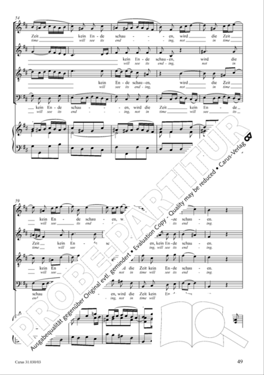 Joyful be, O ransomed flock (Freue dich, erloste Schar) 4-Part scores gallery preview page 50