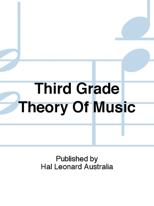 Book cover for Third Grade Theory Of Music