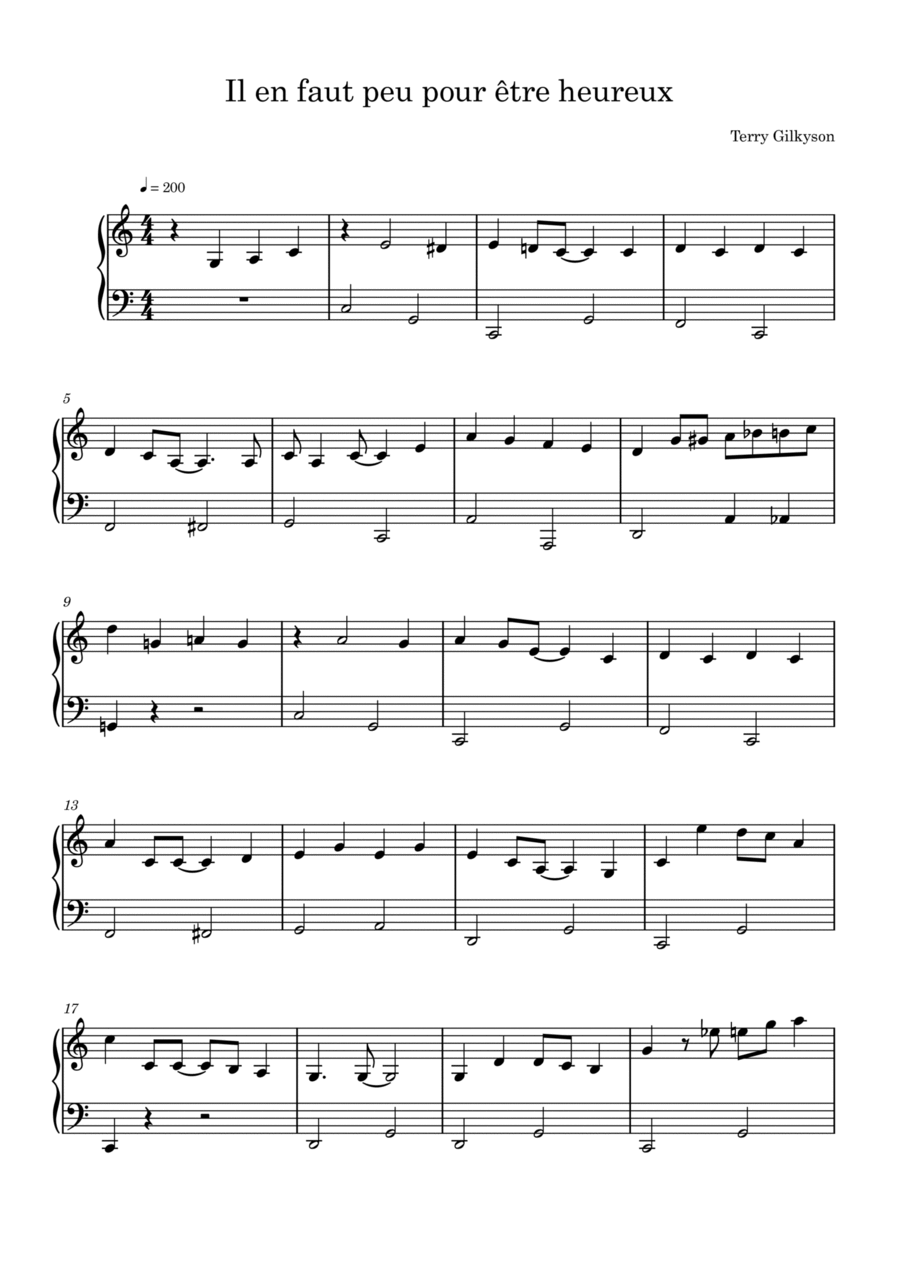 The Bare Necessities Piano Solo scores gallery preview page 1