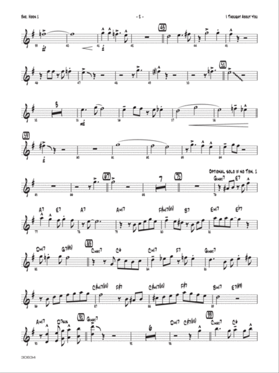 I Thought About You: Baritone T.C. Jazz Ensemble scores gallery preview page 2