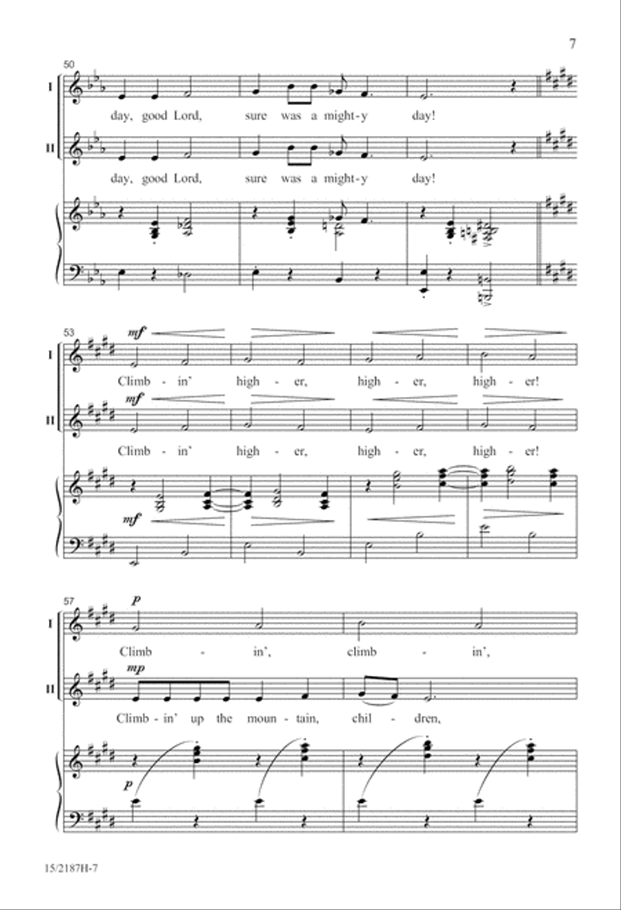 Climbin' Up the Mountain 2-Part scores gallery preview page 8