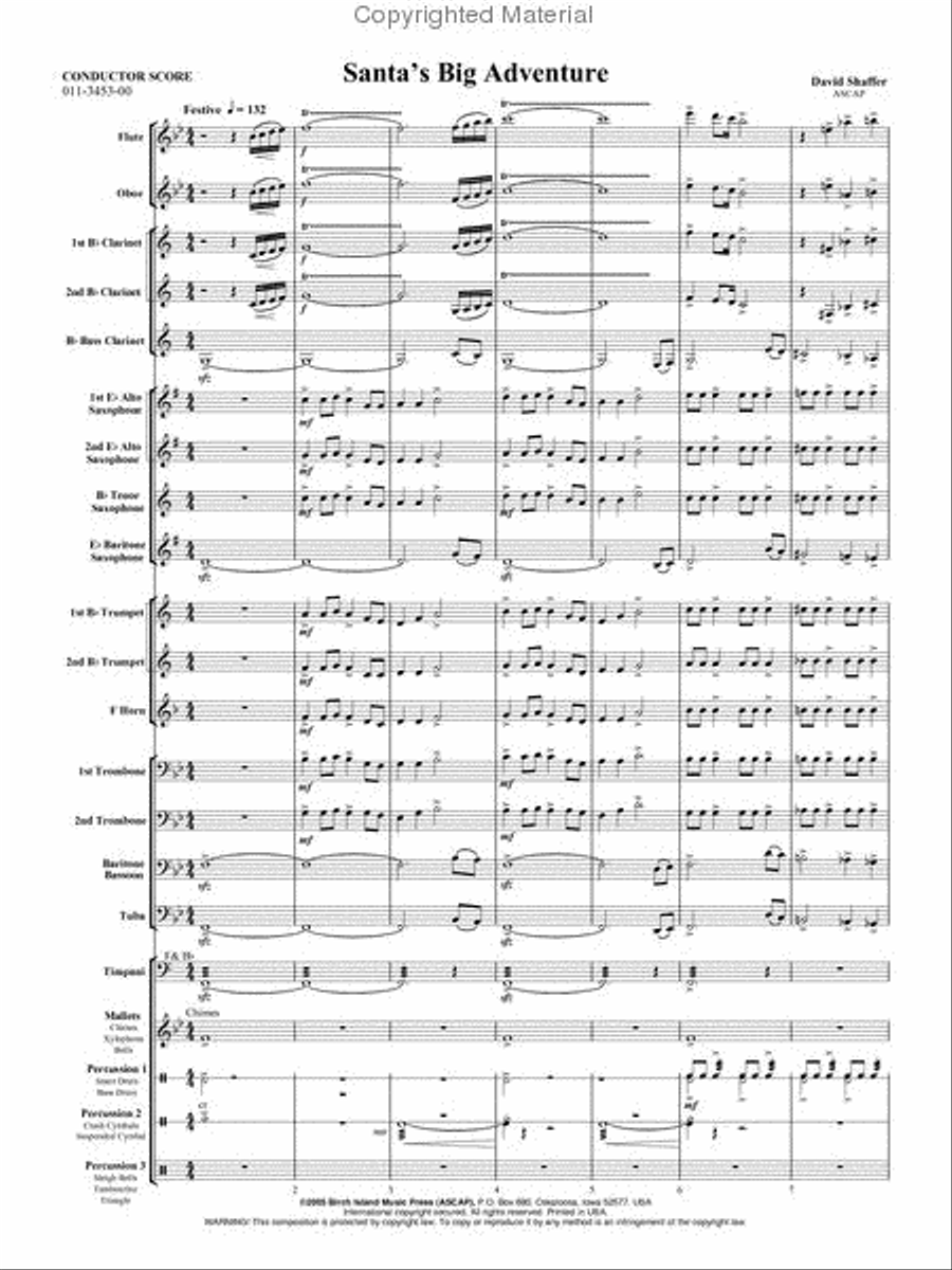Santa's Big Adventure Concert Band scores gallery preview page 2