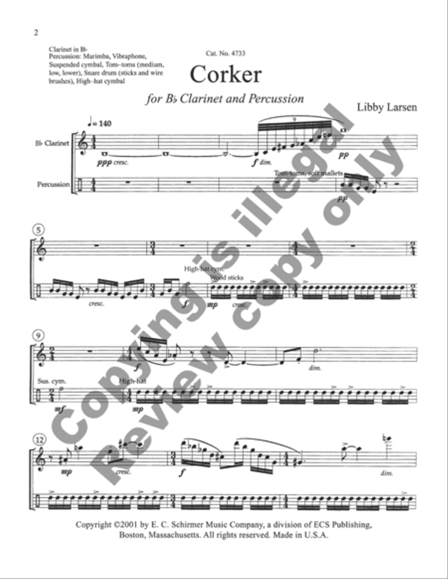 Corker Corker Clarinet scores gallery preview page 17