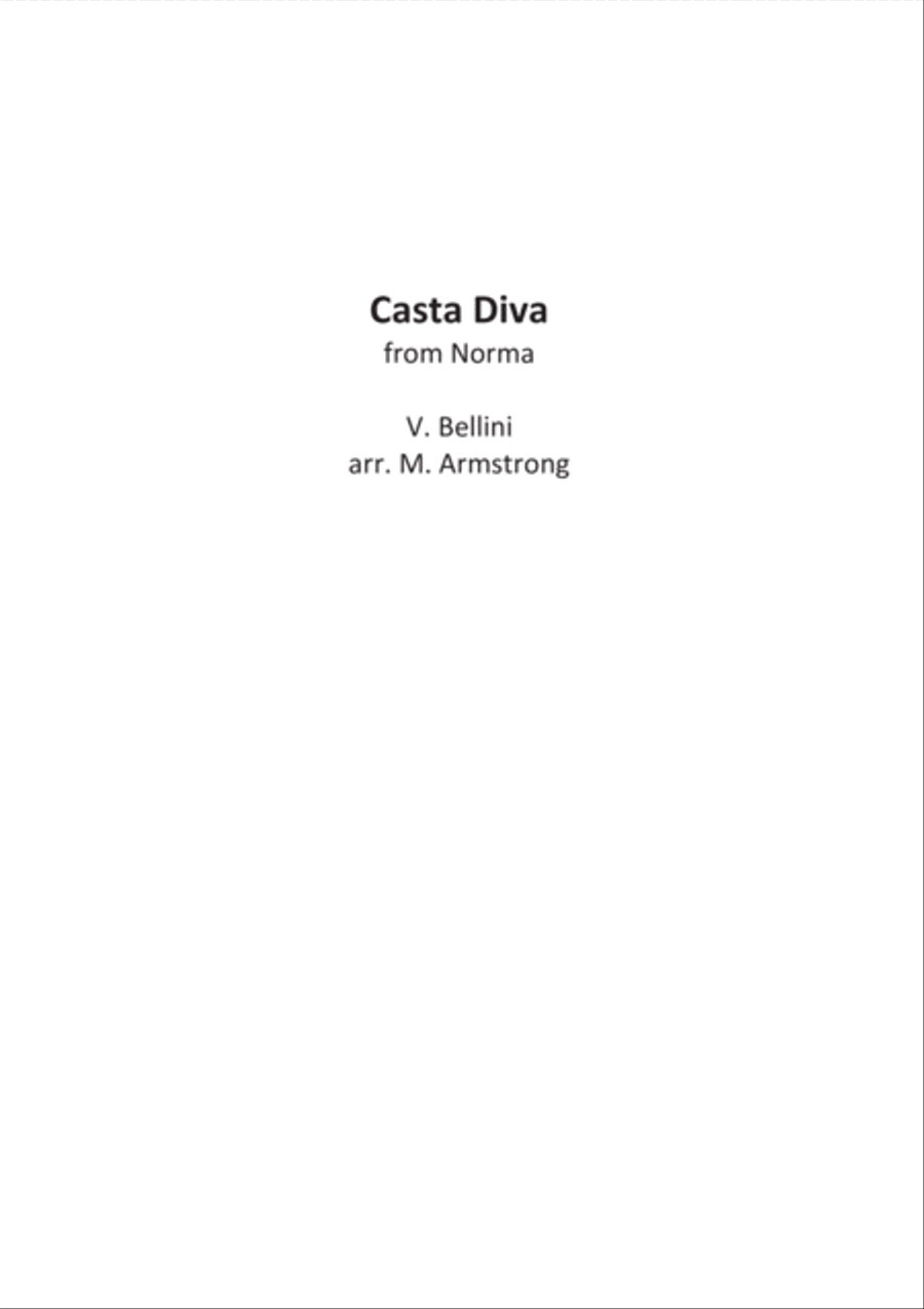 Casta Diva (from Norma - G. Puccini) arranged for voice and concert band Concert Band scores gallery preview page 1