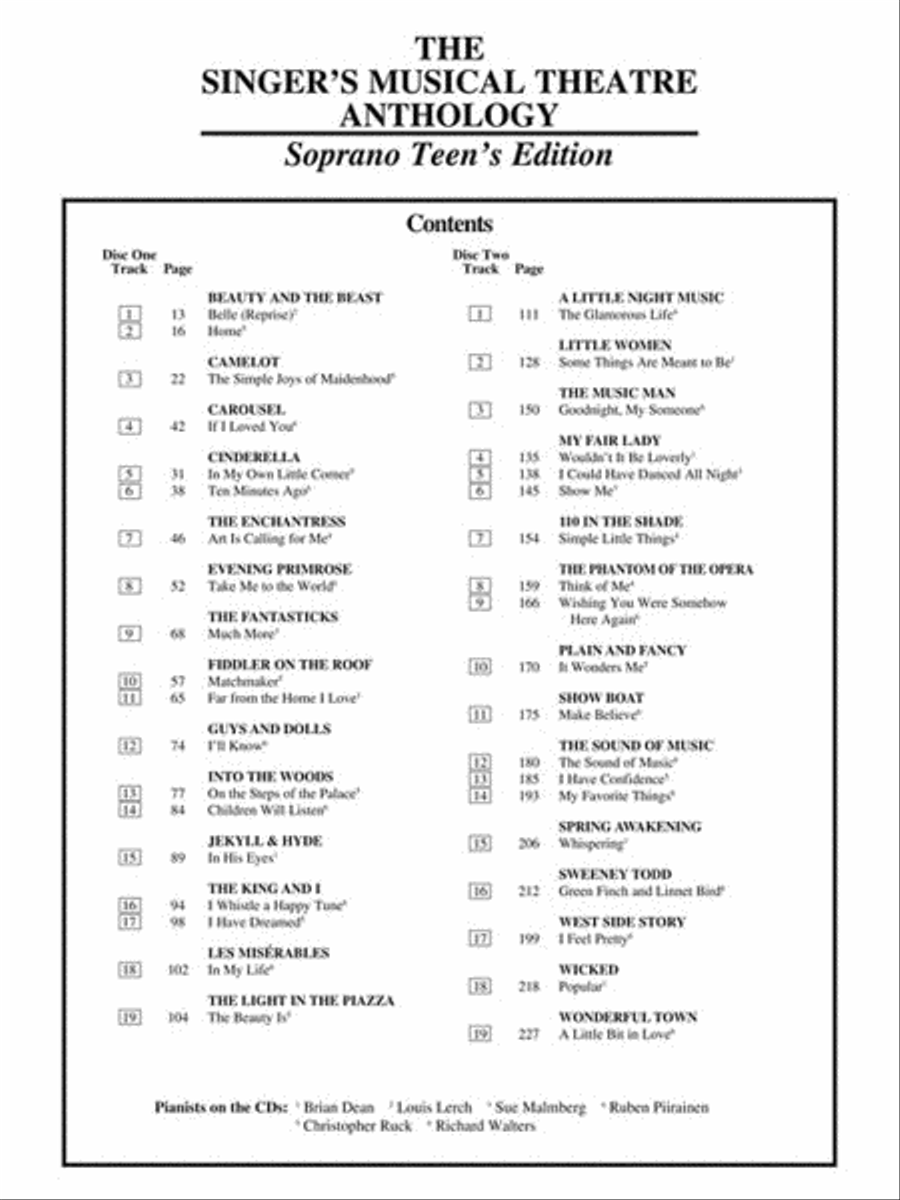 The Singer's Musical Theatre Anthology – Teen's Edition Soprano Voice scores gallery preview page 6