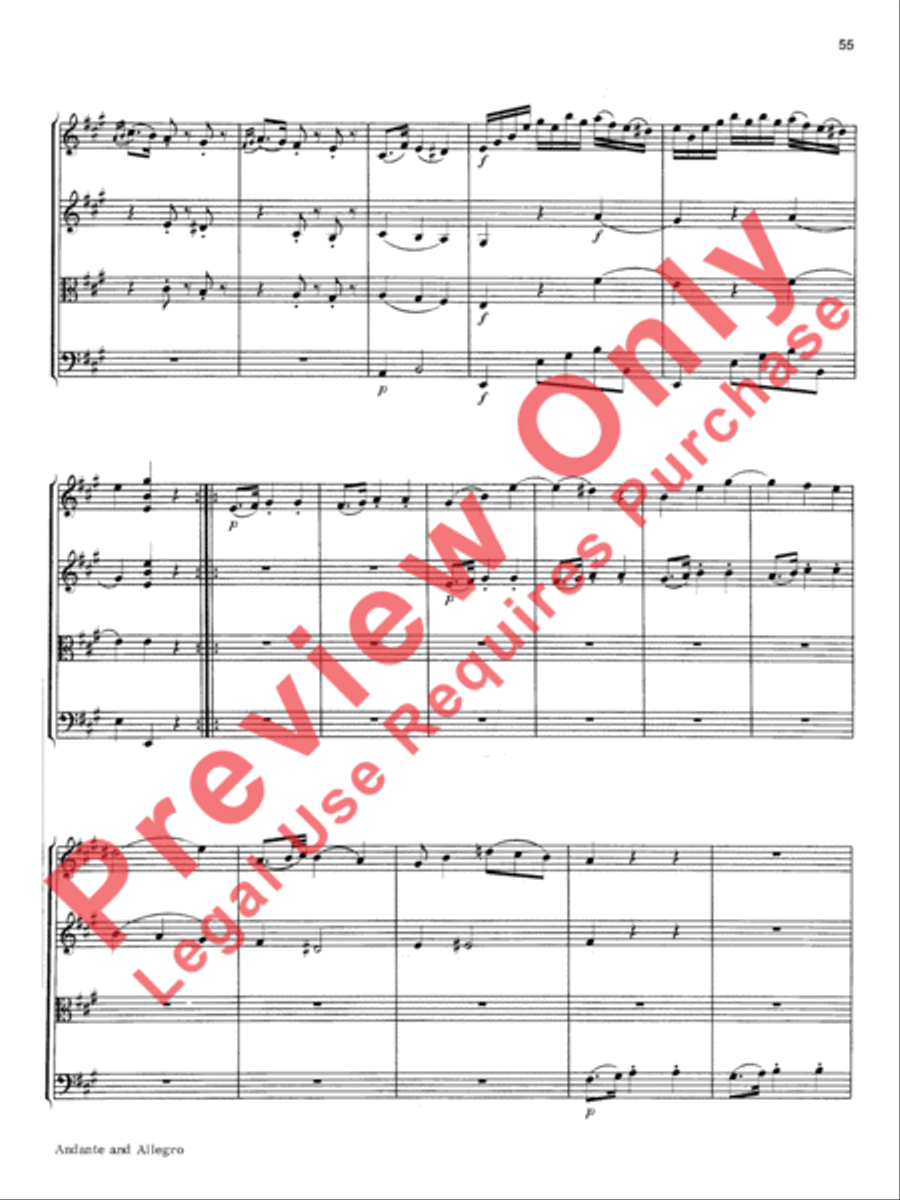 Mozart String Quartets String Quartet scores gallery preview page 56