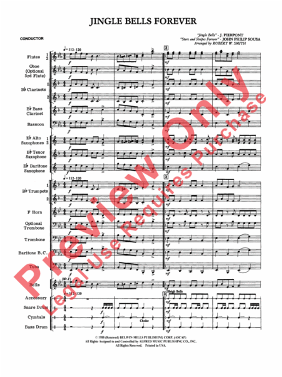 Jingle Bells Forever Concert Band scores gallery preview page 4