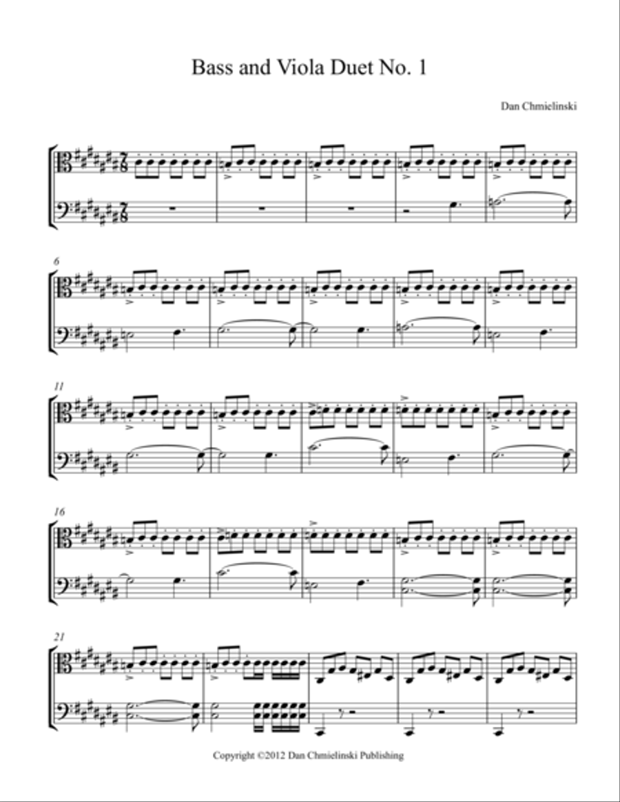 Bass and Viola Duet No. 1