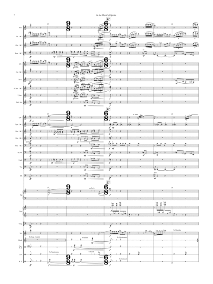 In the World of Spirits Concert Band scores gallery preview page 4