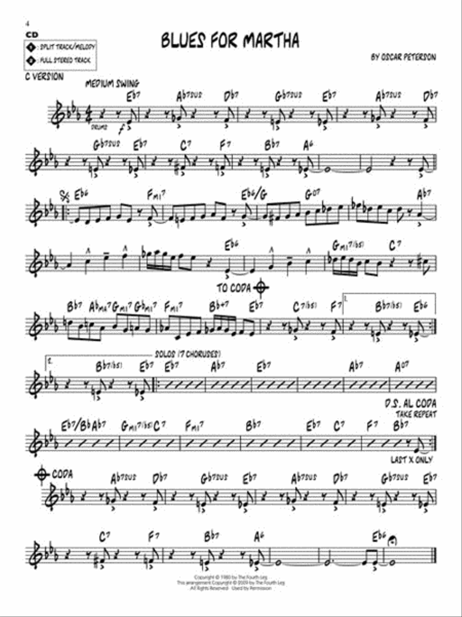 Oscar Peterson C Instrument scores gallery preview page 4