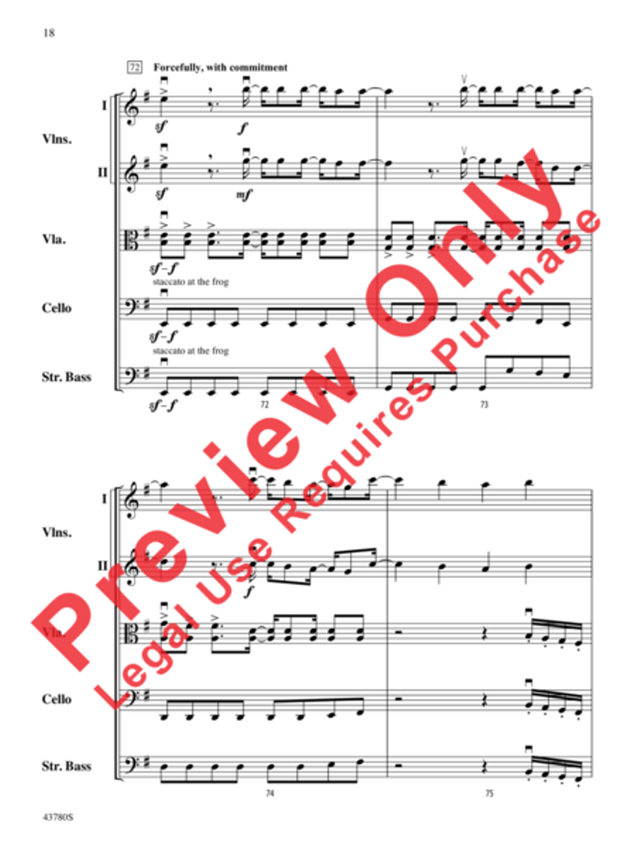 Bring Me to Life String Orchestra scores gallery preview page 19