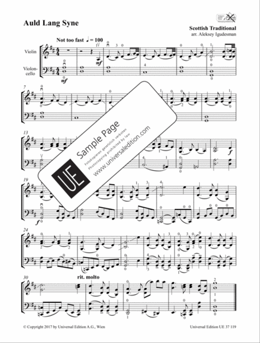 Violin & Cello & More String Duet scores gallery preview page 2