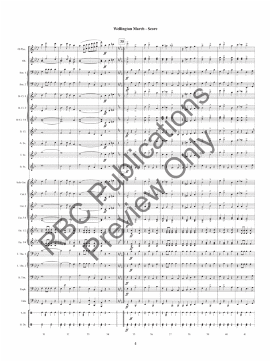 Wellington March Concert Band scores gallery preview page 6