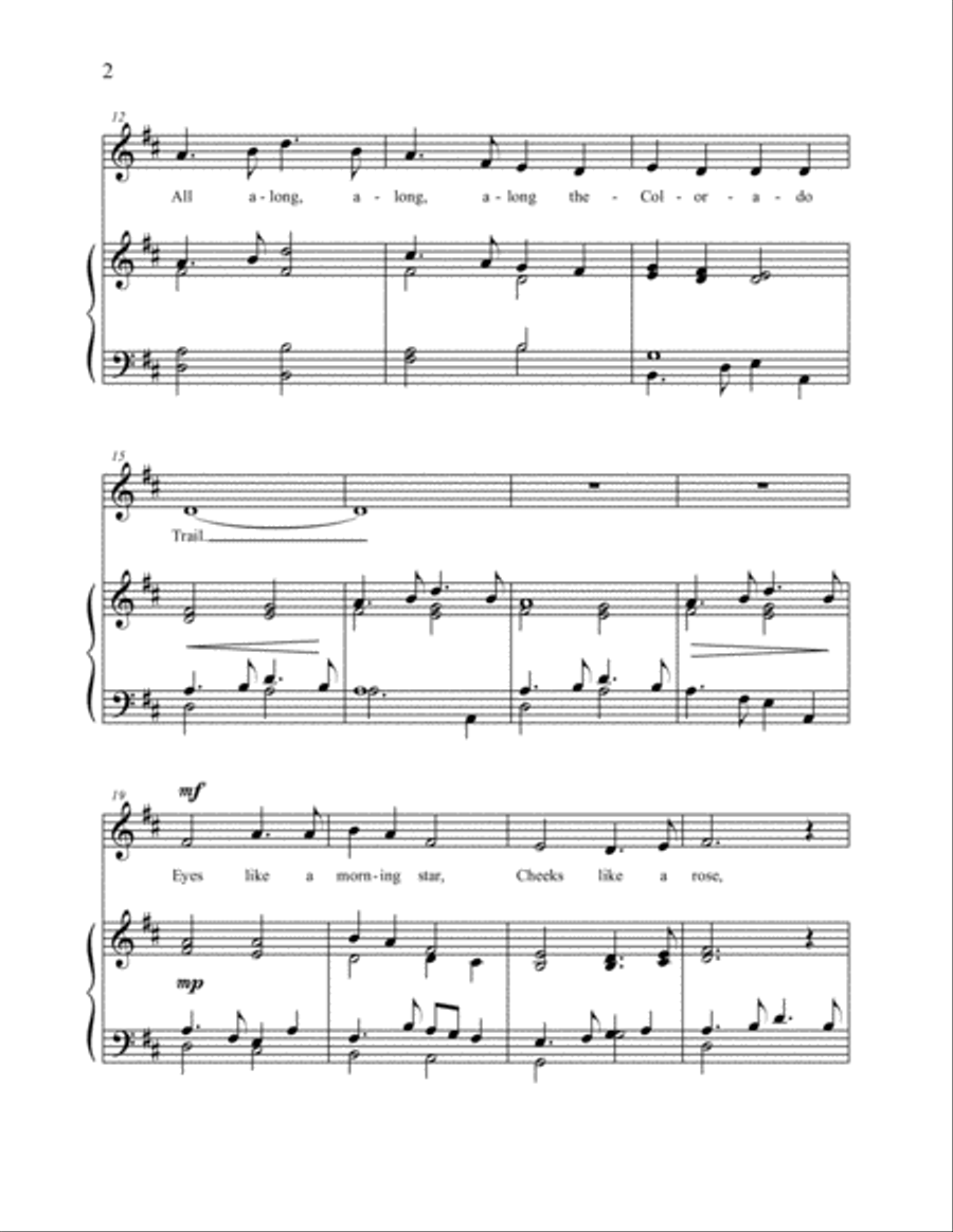The Colorado Trail Unison Choir scores gallery preview page 2
