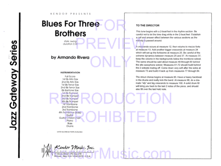 Blues For Three Brothers (Full Score)