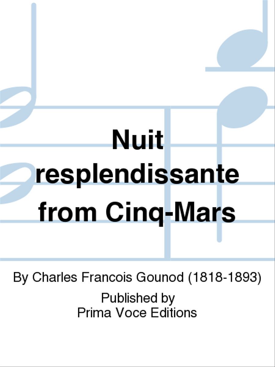 Nuit resplendissante from Cinq-Mars Mezzo-Soprano Voice scores gallery preview page 1