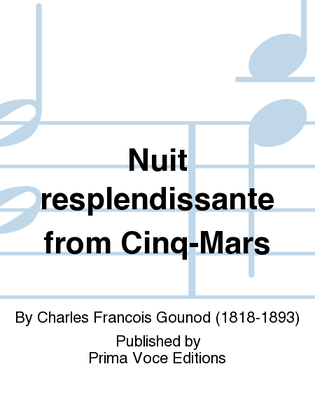Book cover for Nuit resplendissante from Cinq-Mars