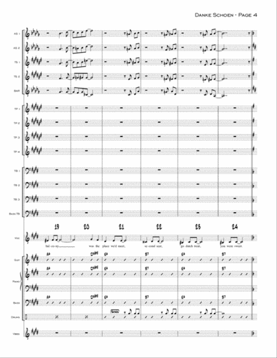 Danke Schoen Jazz Ensemble scores gallery preview page 4
