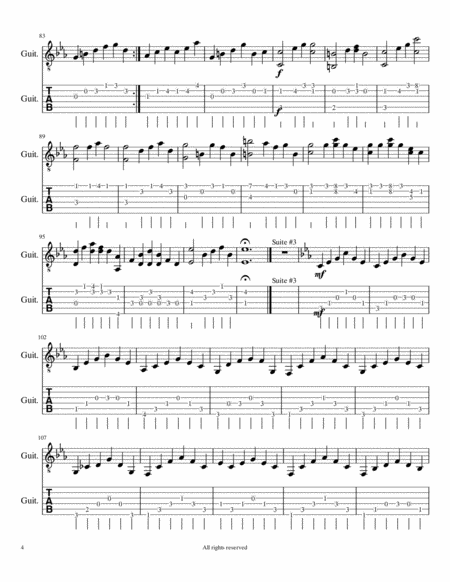 Suite 1-4 by: Ronald J. Karle Guitar Arrangement image number null