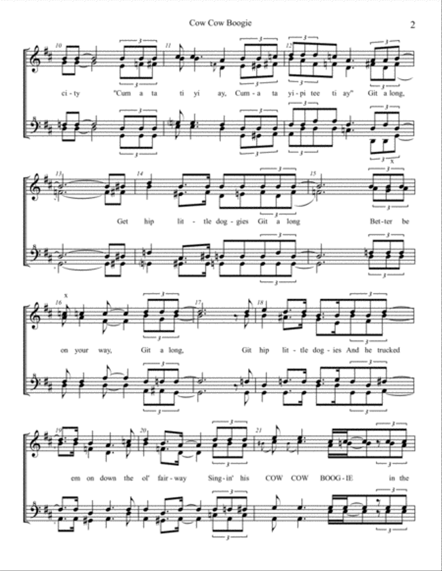 Cow-cow Boogie SSAA scores gallery preview page 2