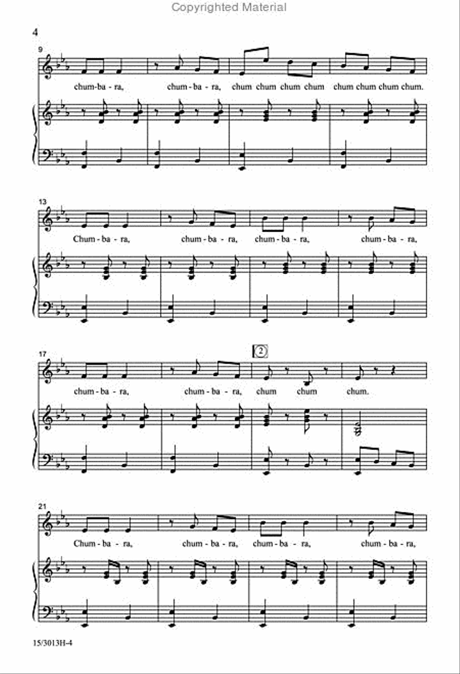 Chumbara Unison Choir scores gallery preview page 3