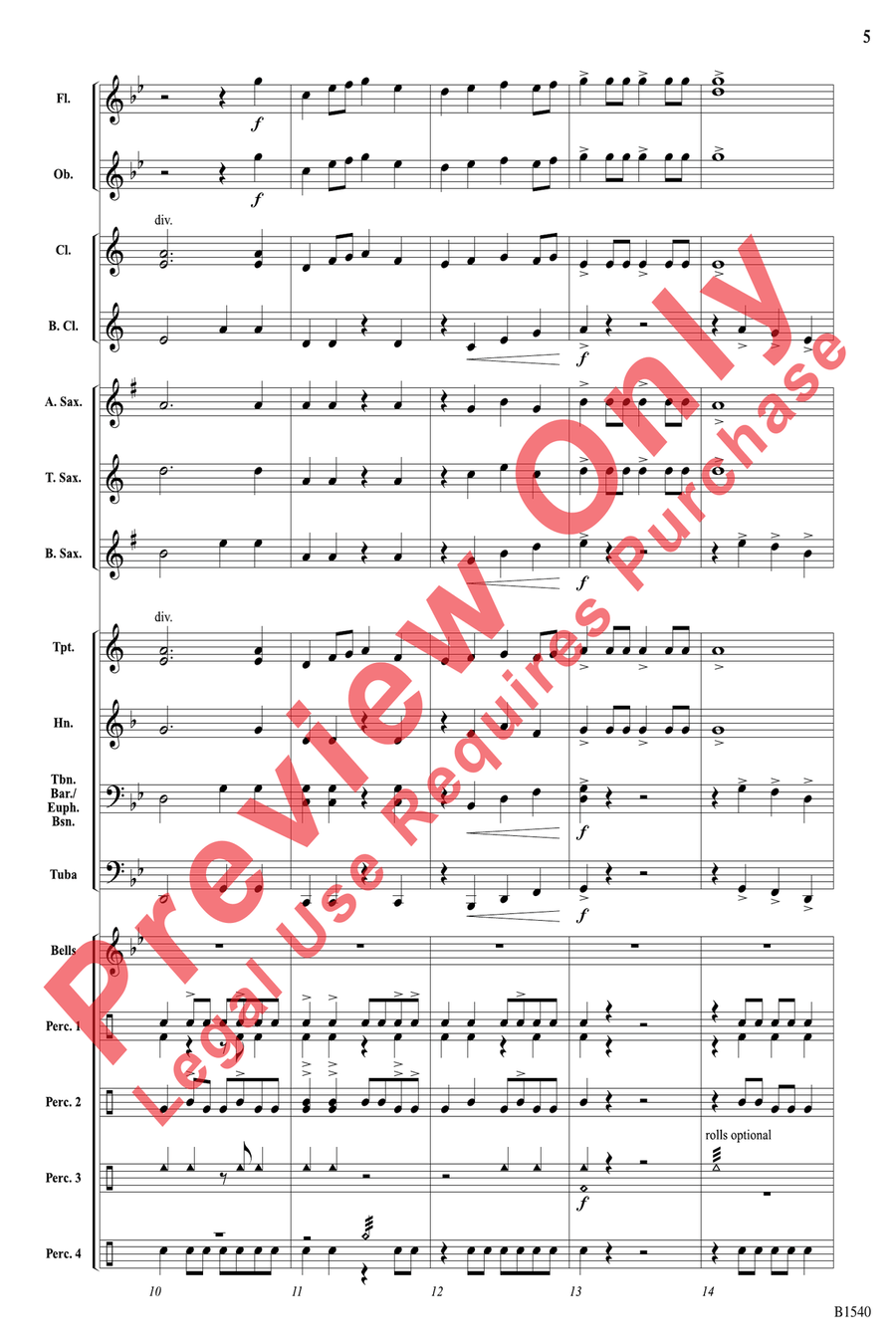 Tambora! Concert Band scores gallery preview page 5
