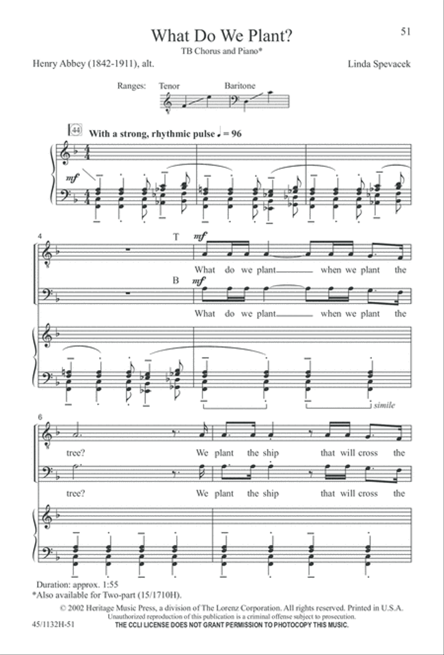 Singable Solutions for TB Choirs TB scores gallery preview page 51
