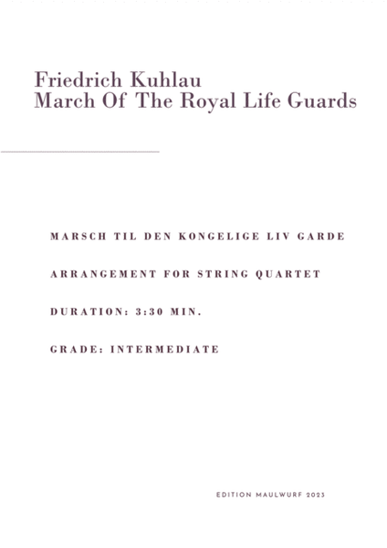 March Of The Royal Life Guards image number null