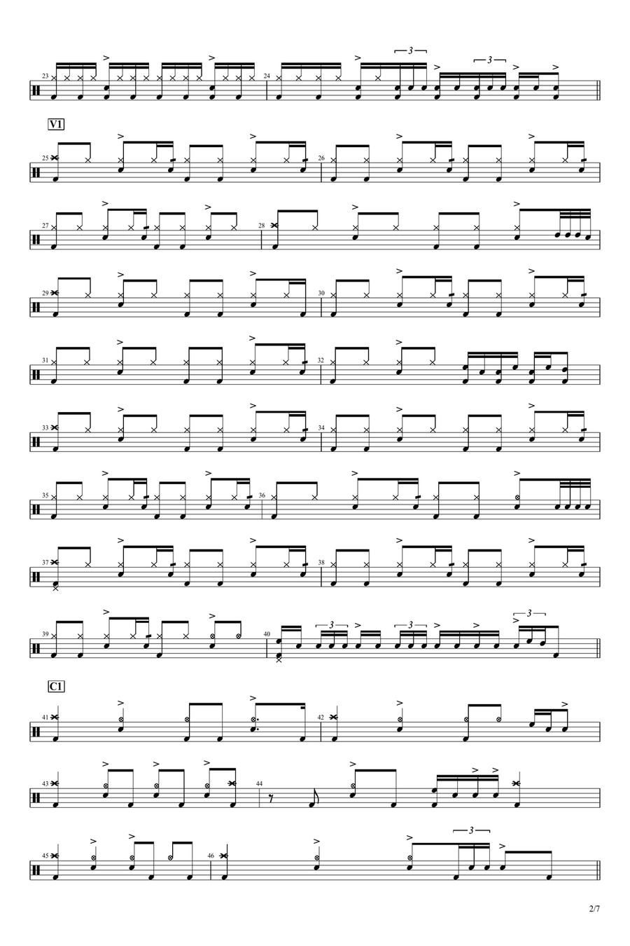 Smoke On The Water Smoke On The Water Drum Set scores gallery preview page 2