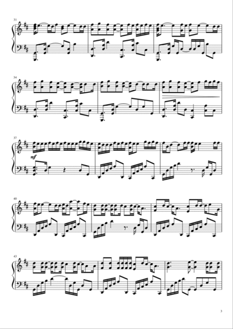 Robbery Piano Solo scores gallery preview page 3