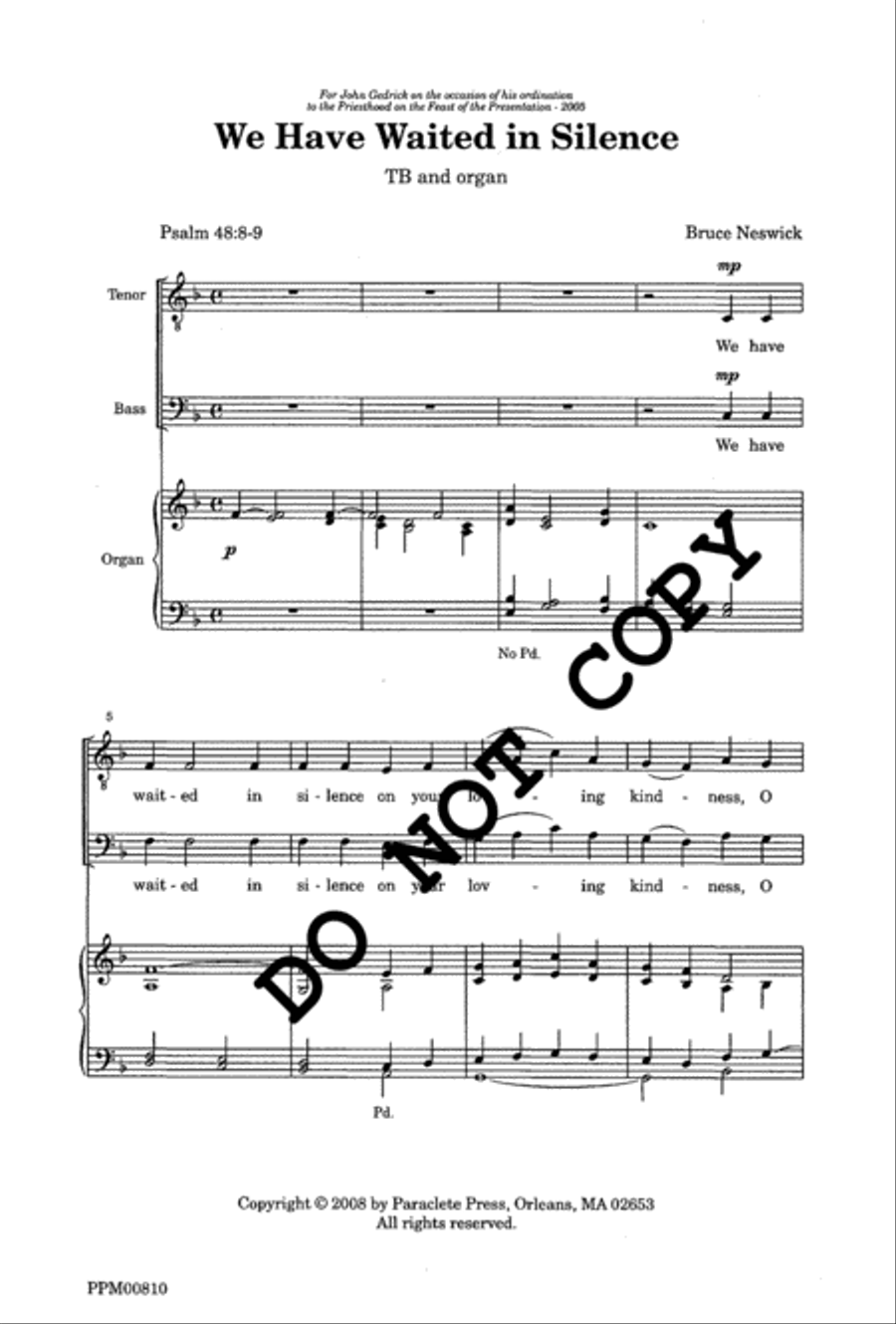 We Have Waited in Silence TB scores gallery preview page 2