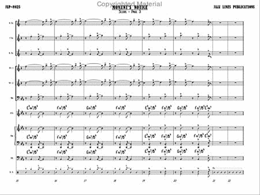 Moment's Notice Moment's Notice Big Band scores gallery preview page 6