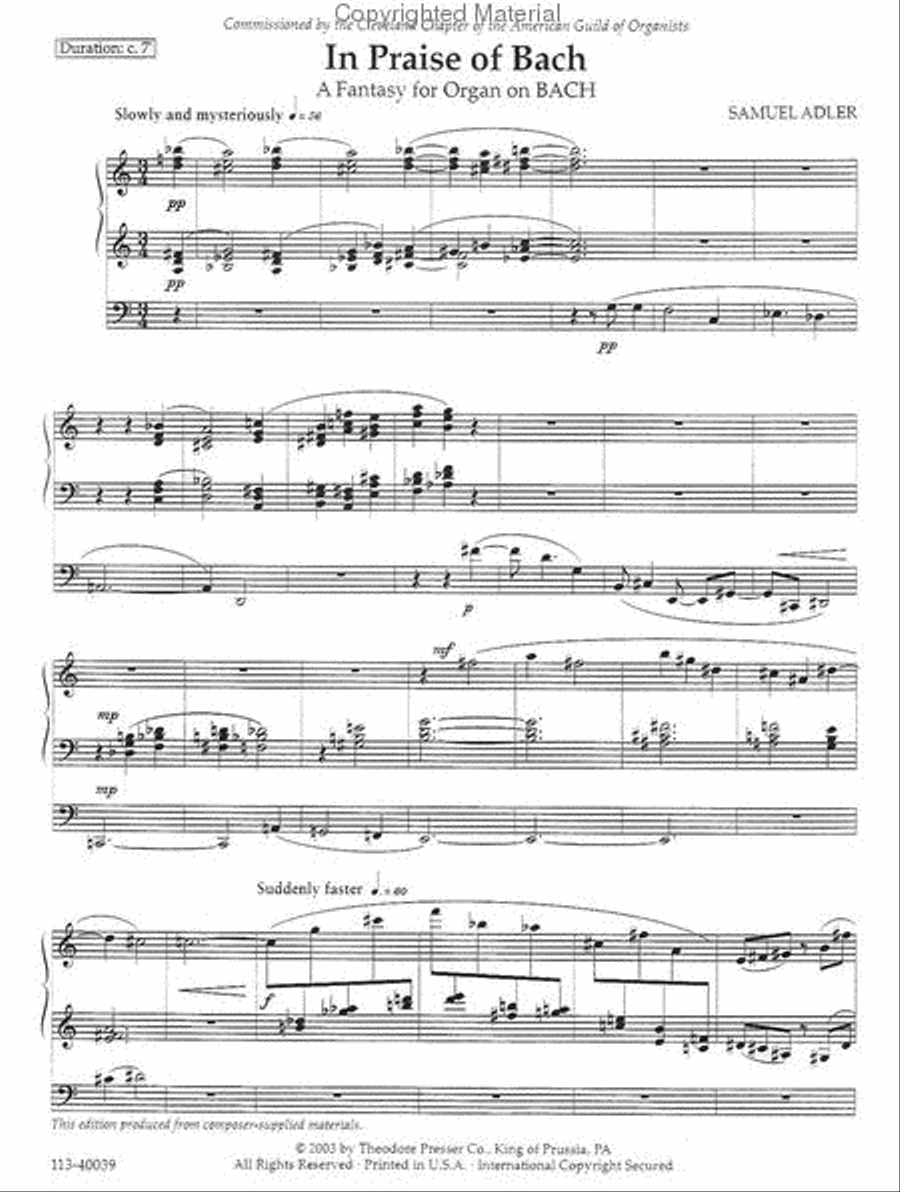 In Praise of Bach In Praise of Bach Chamber Music scores gallery preview page 2