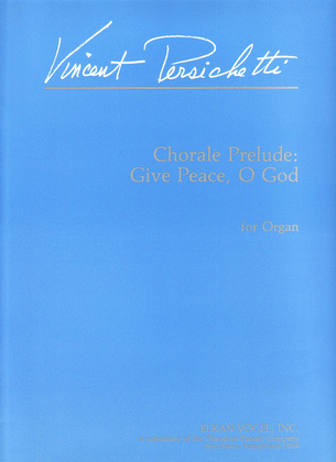 Book cover for Chorale Prelude: Give Peace, O God
