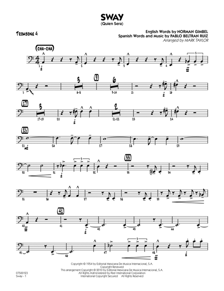 Sway (Quien Sera) - Trombone 4