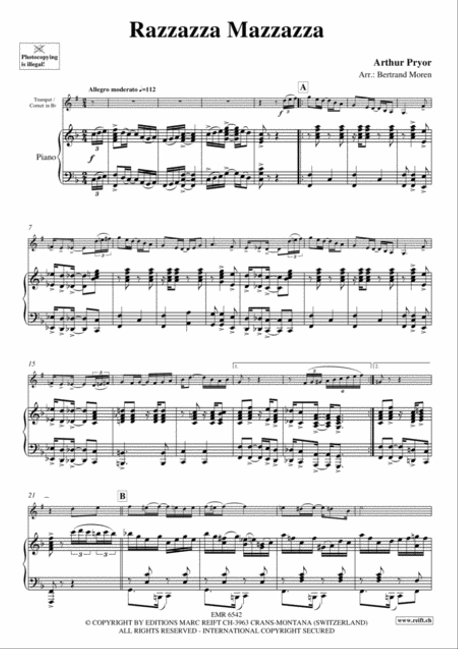 Razzazza Mazzazza Cornet scores gallery preview page 3