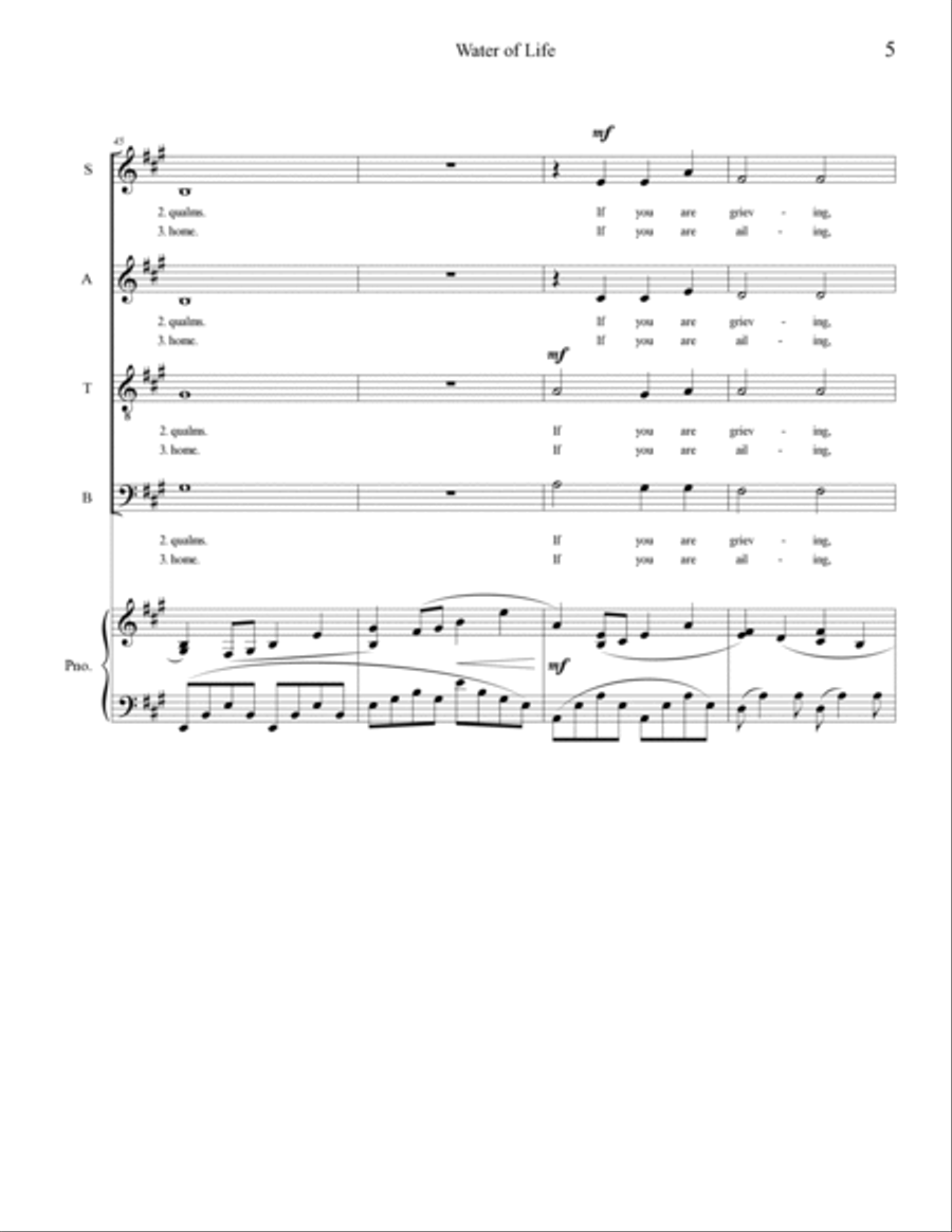 Water of Life (SATB) 4-Part scores gallery preview page 6