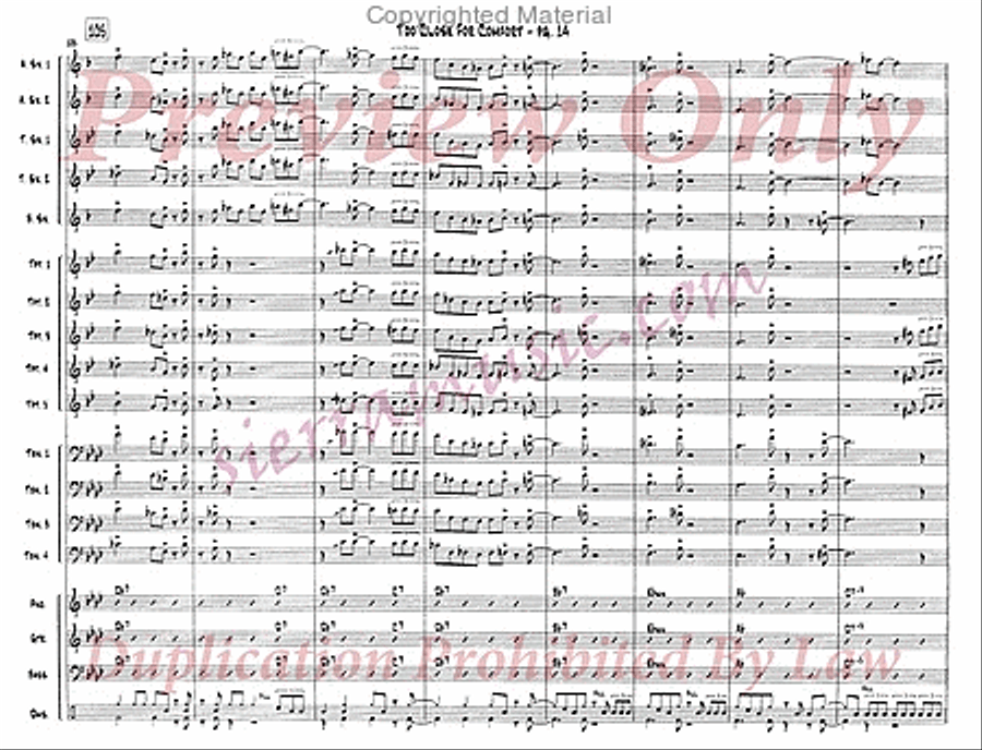 Too Close For Comfort Too Close For Comfort Big Band scores gallery preview page 15