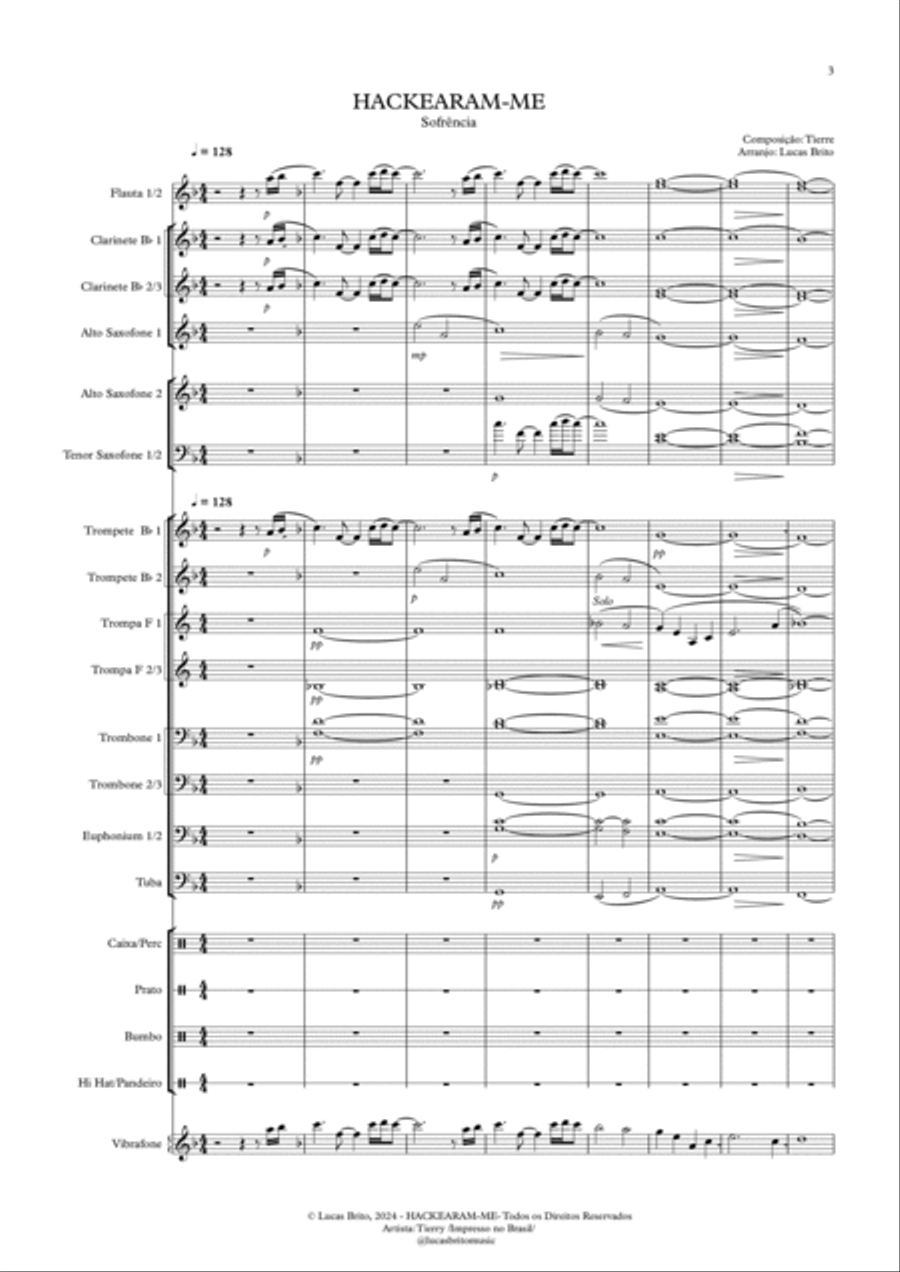 Hackearam-me Hackearam-me Concert Band scores gallery preview page 3