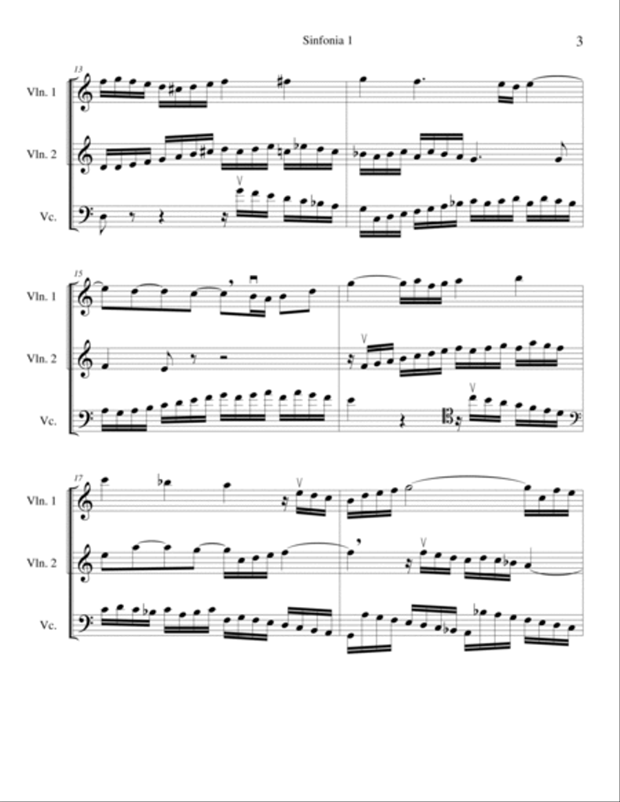 5 Sinfonias for String Trio String Trio scores gallery preview page 3